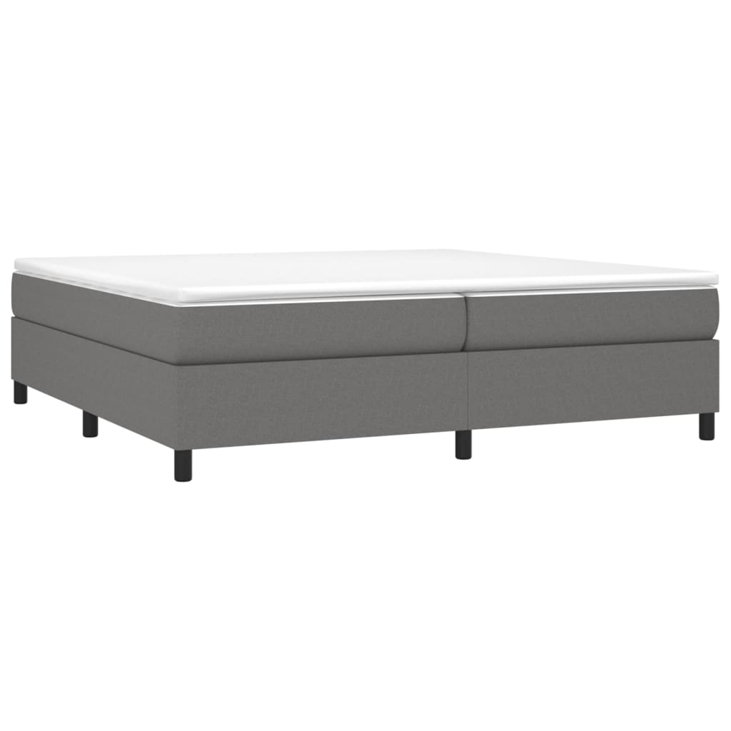 Struttura Letto a Rete a Molle Grigio Scuro 200x200 cm Tessuto | homemem39