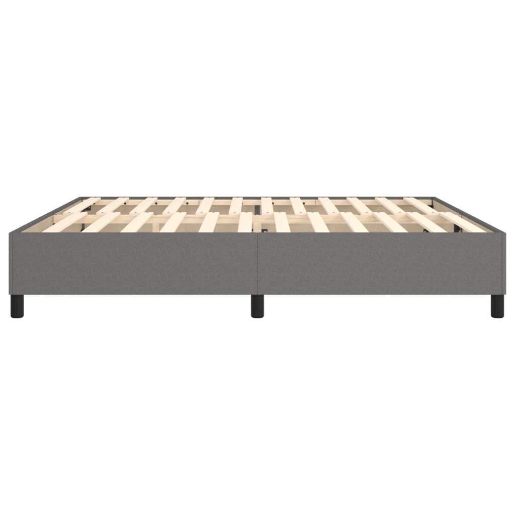 Struttura Letto a Rete a Molle Grigio Scuro 200x200 cm Tessuto | homemem39