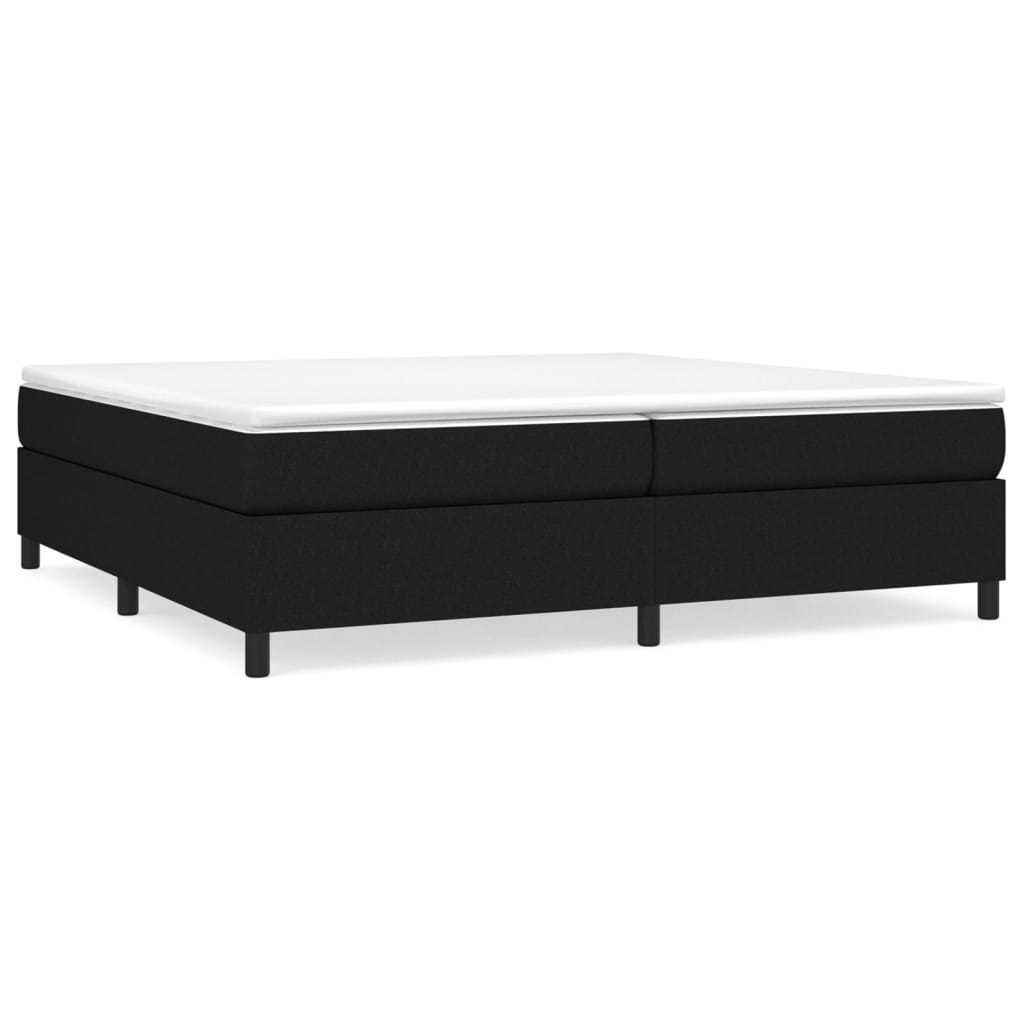 Struttura Letto a Rete a Molle Nero 200x200 cm in Tessuto | homemem39