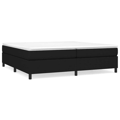 Struttura Letto a Rete a Molle Nero 200x200 cm in Tessuto