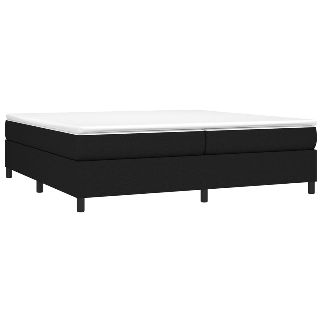 Struttura Letto a Rete a Molle Nero 200x200 cm in Tessuto | homemem39