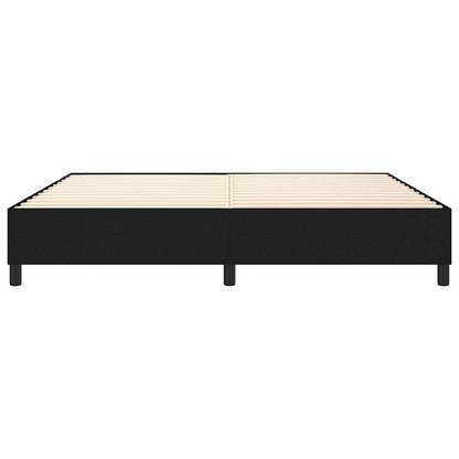 Struttura Letto a Rete a Molle Nero 200x200 cm in Tessuto