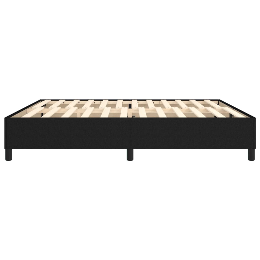 Struttura Letto a Rete a Molle Nero 200x200 cm in Tessuto | homemem39