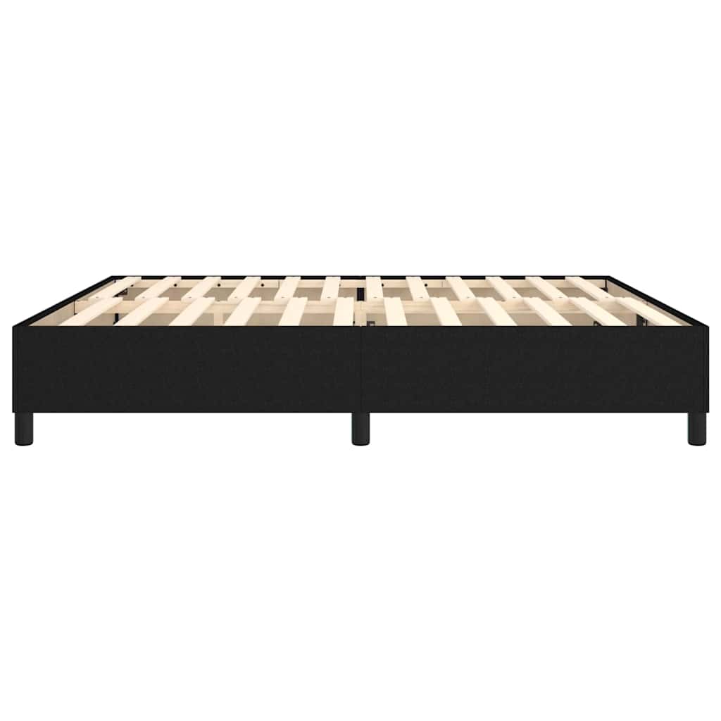 Struttura Letto a Rete a Molle Nero 200x200 cm in Tessuto