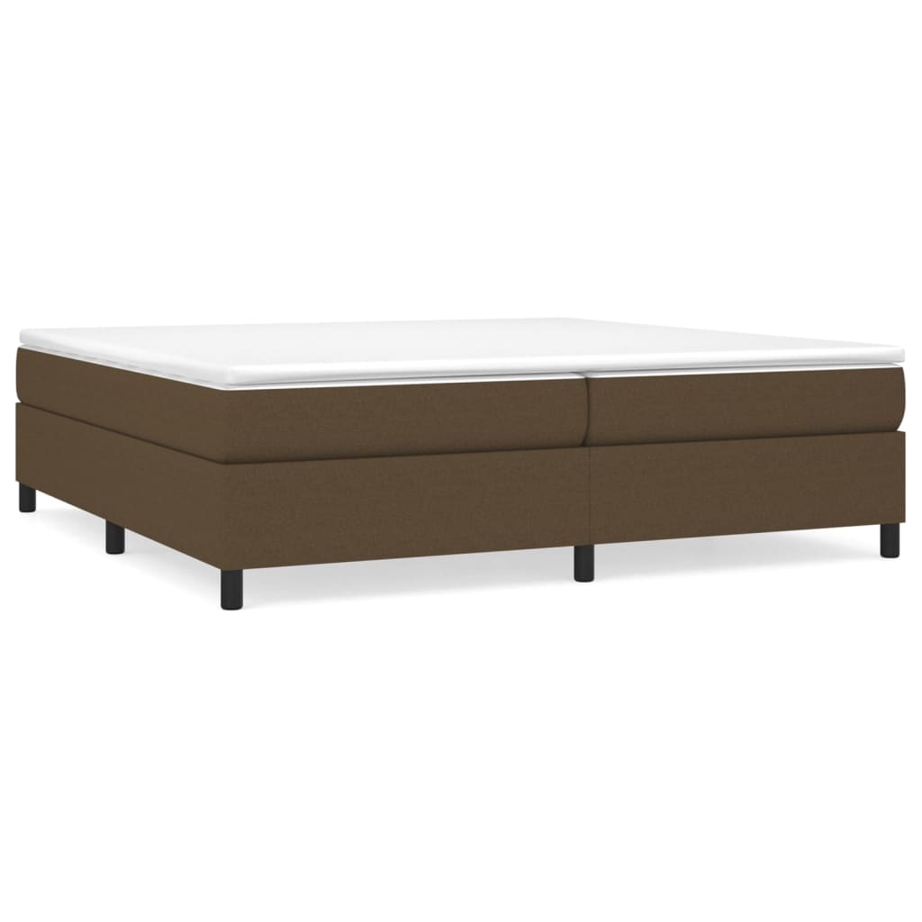 Struttura Letto a Rete a Molle Marrone Scuro 200x200 cm in Tessuto | homemem39