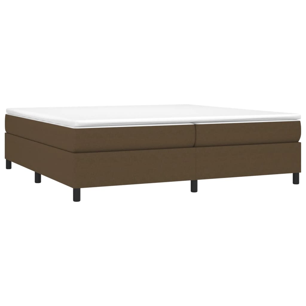 Struttura Letto a Rete a Molle Marrone Scuro 200x200 cm in Tessuto | homemem39