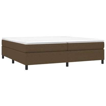 Struttura Letto a Rete a Molle Marrone Scuro 200x200 cm in Tessuto | homemem39
