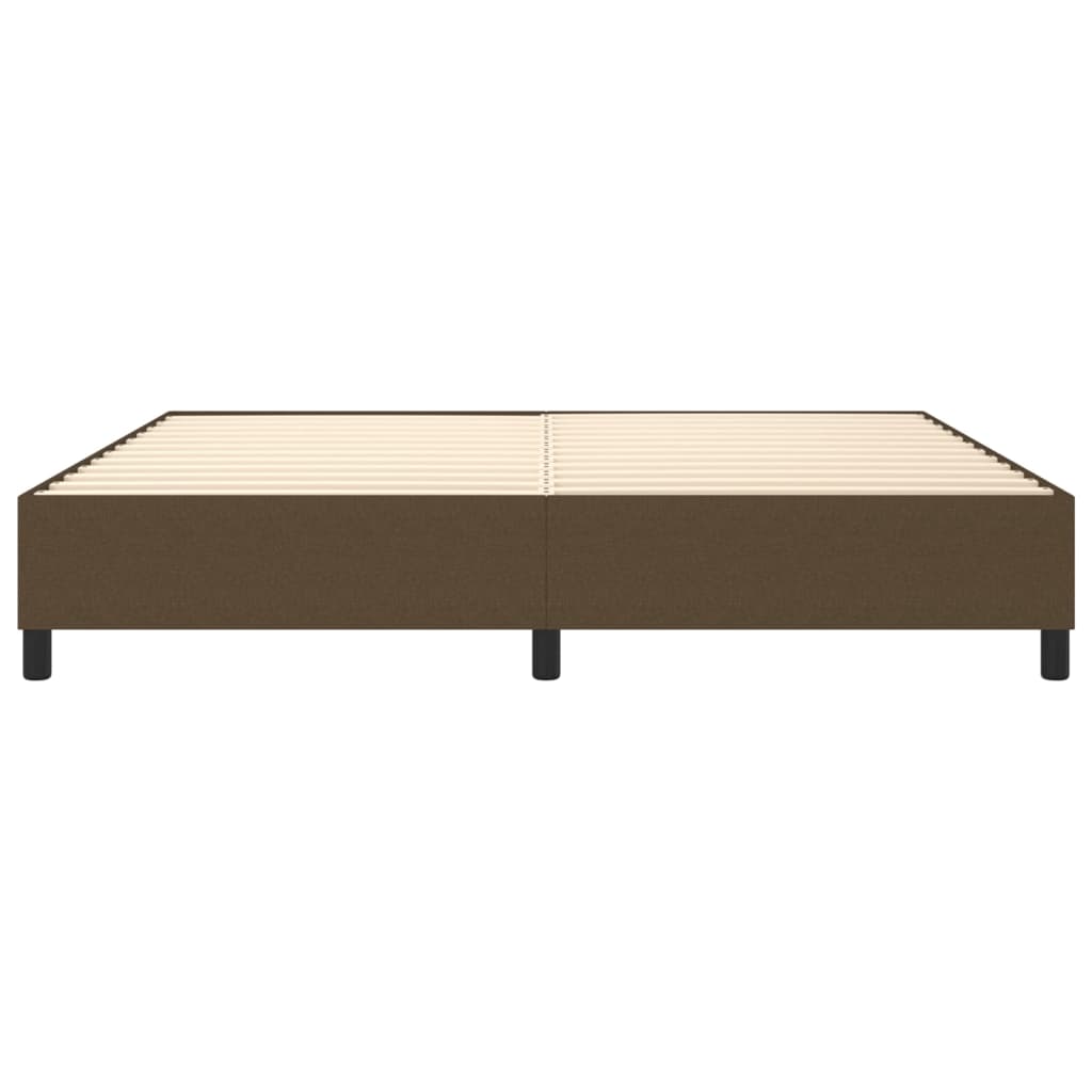 Struttura Letto a Rete a Molle Marrone Scuro 200x200 cm in Tessuto | homemem39