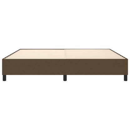 Struttura Letto a Rete a Molle Marrone Scuro 200x200 cm in Tessuto | homemem39