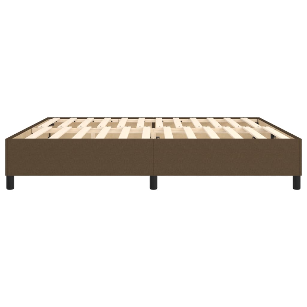 Struttura Letto a Rete a Molle Marrone Scuro 200x200 cm in Tessuto | homemem39