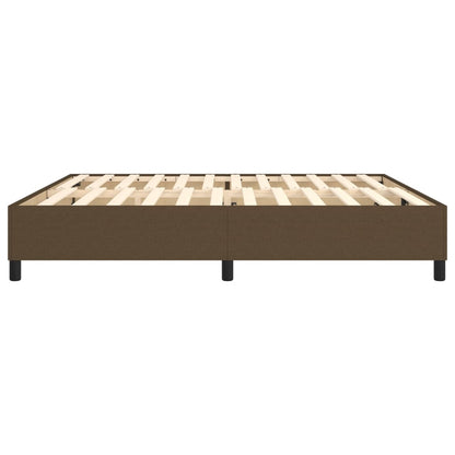 Struttura Letto a Rete a Molle Marrone Scuro 200x200 cm in Tessuto | homemem39