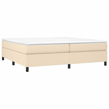 Struttura Letto a Rete a Molle Crema 200x200 cm in Tessuto