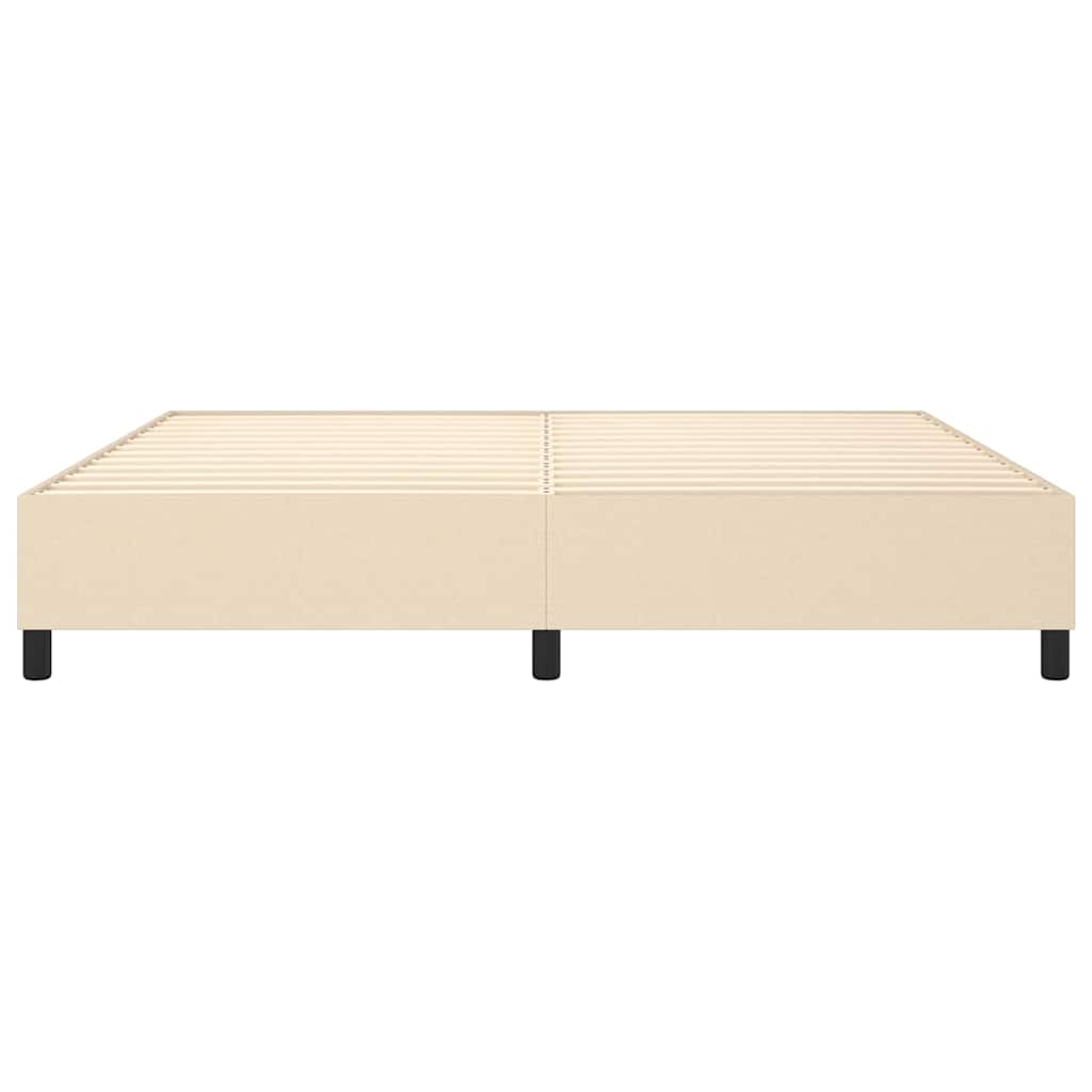 Struttura Letto a Rete a Molle Crema 200x200 cm in Tessuto