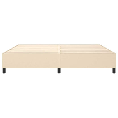 Struttura Letto a Rete a Molle Crema 200x200 cm in Tessuto