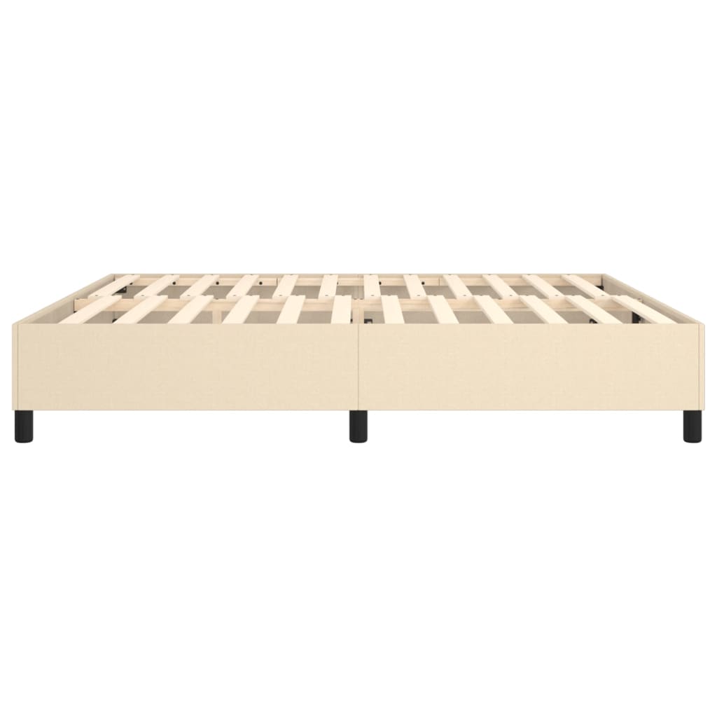 Struttura Letto a Rete a Molle Crema 200x200 cm in Tessuto | homemem39