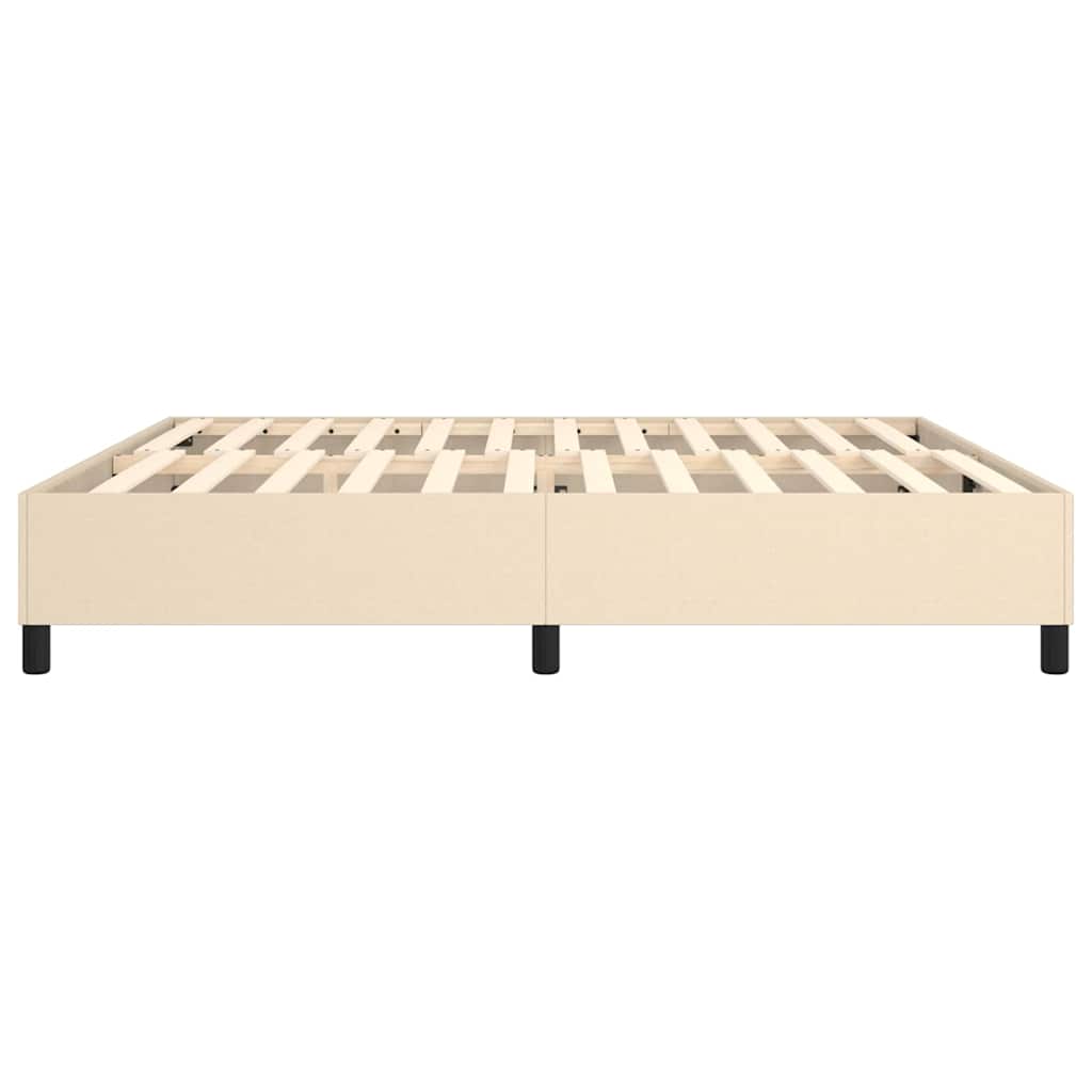 Struttura Letto a Rete a Molle Crema 200x200 cm in Tessuto