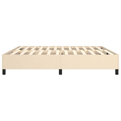 Struttura Letto a Rete a Molle Crema 200x200 cm in Tessuto
