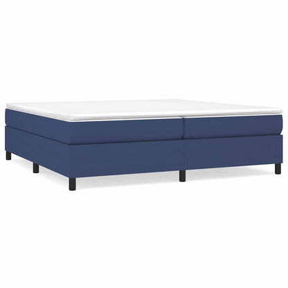 Struttura Letto a Rete a Molle Blu 200x200 cm in Tessuto