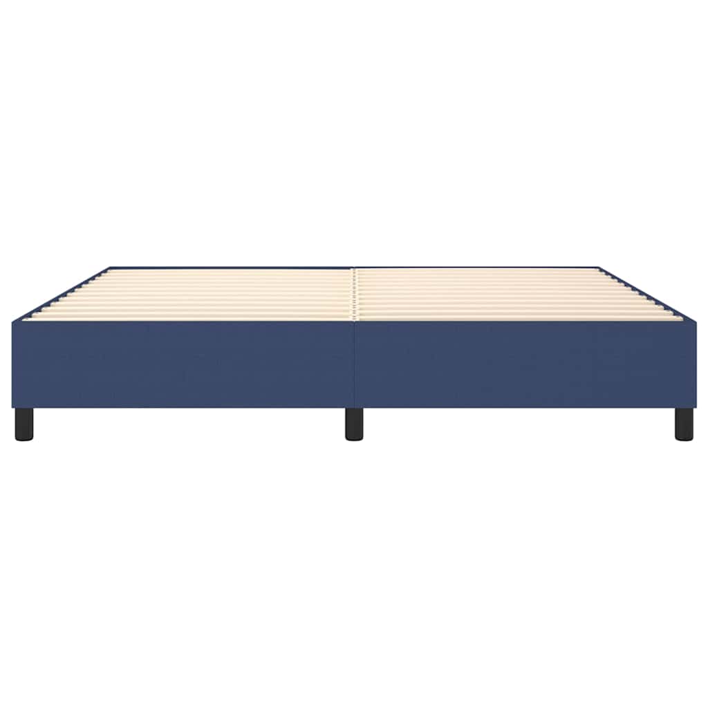 Struttura Letto a Rete a Molle Blu 200x200 cm in Tessuto