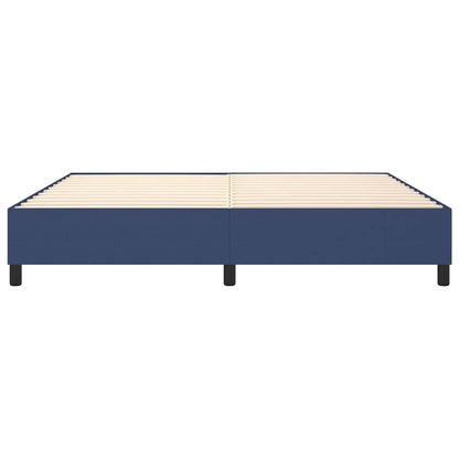 Struttura Letto a Rete a Molle Blu 200x200 cm in Tessuto