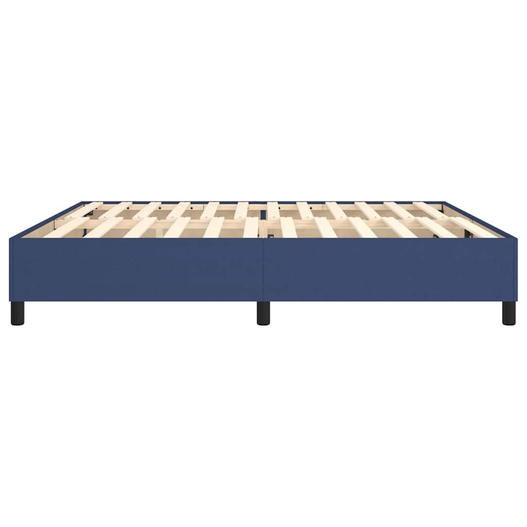 Struttura Letto a Rete a Molle Blu 200x200 cm in Tessuto