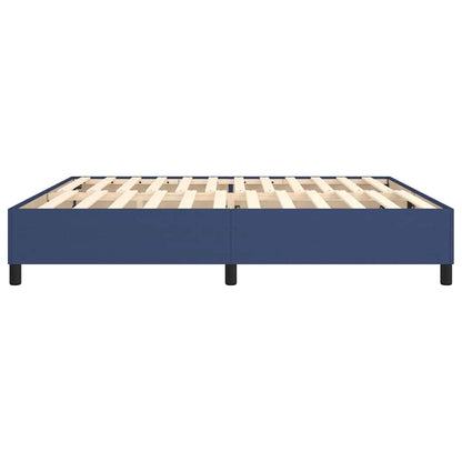 Struttura Letto a Rete a Molle Blu 200x200 cm in Tessuto