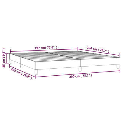 Struttura Letto a Rete a Molle Blu 200x200 cm in Tessuto | homemem39