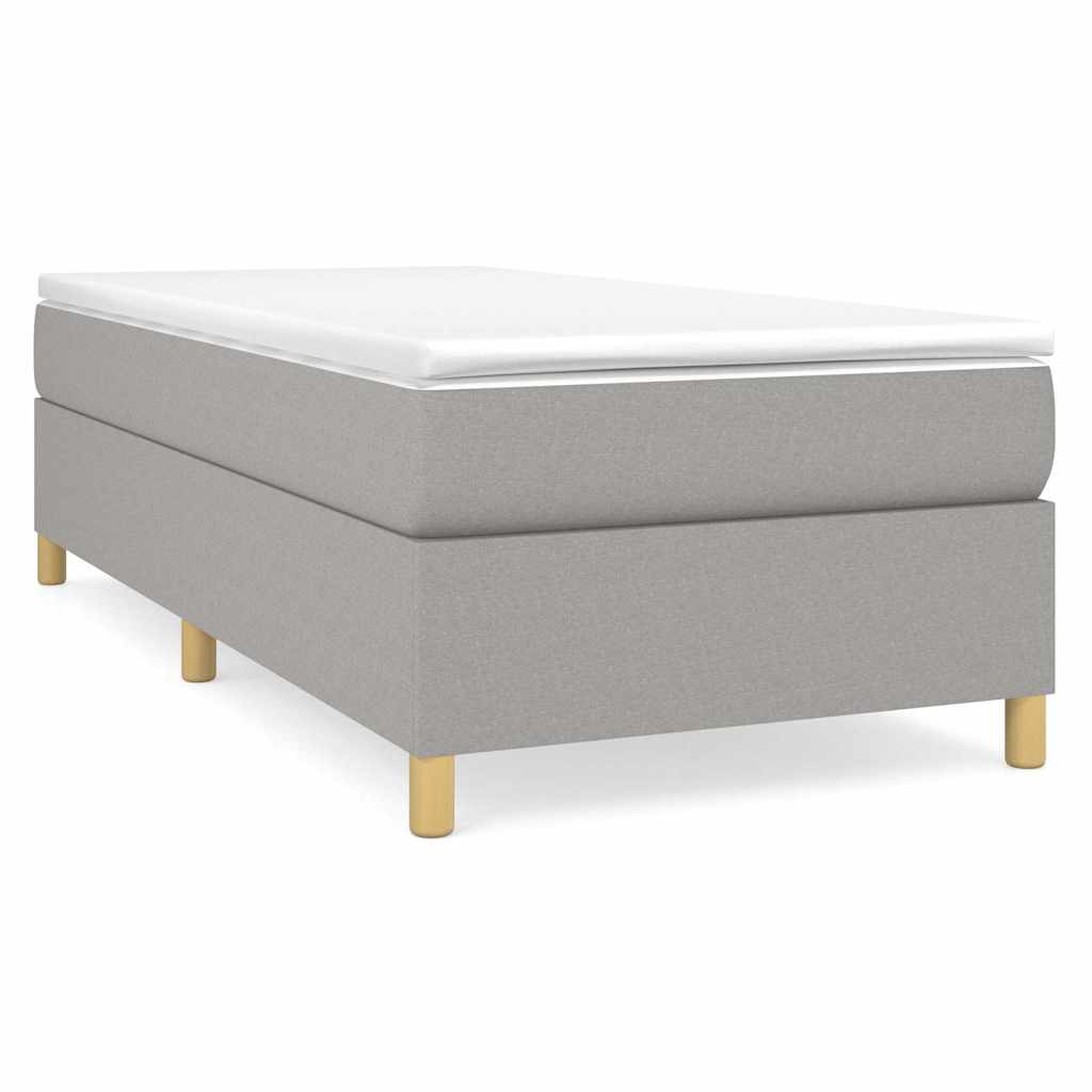 Struttura Letto a Rete a Molle Grigio Chiaro 80x200 cm Tessuto