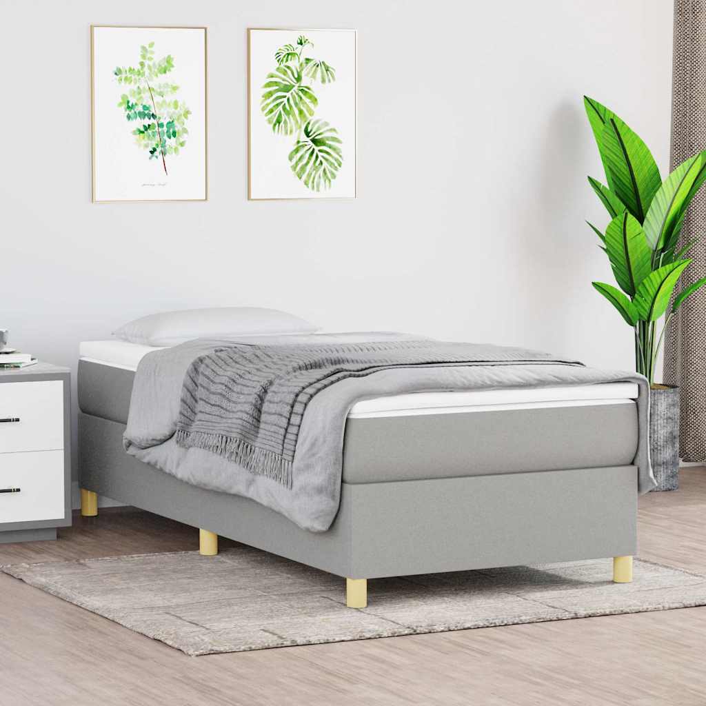 Struttura Letto a Rete a Molle Grigio Chiaro 80x200 cm Tessuto
