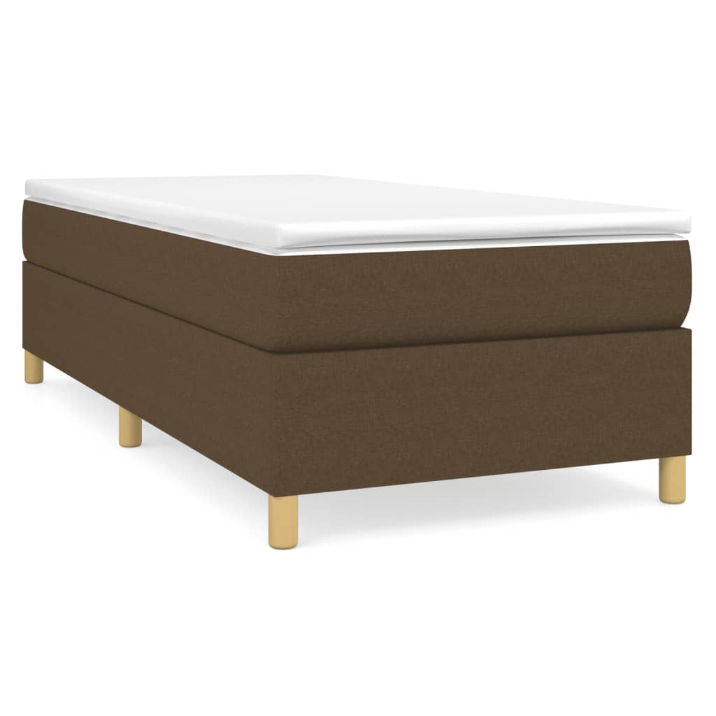 Struttura Letto a Rete a Molle Marrone Scuro 80x200 cm Tessuto | homemem39