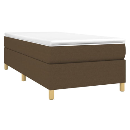 Struttura Letto a Rete a Molle Marrone Scuro 80x200 cm Tessuto | homemem39