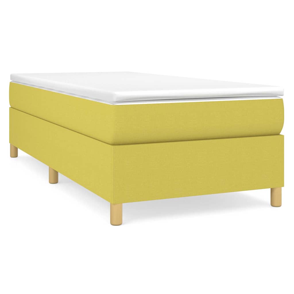 Struttura Letto a Rete a Molle Verde 80x200 cm in Tessuto