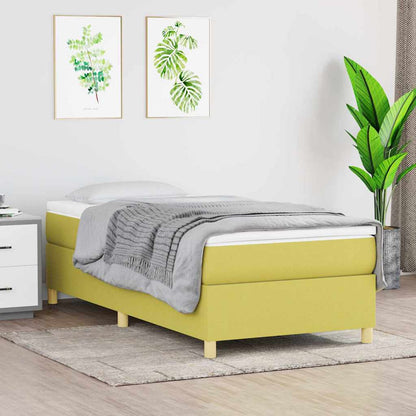 Struttura Letto a Rete a Molle Verde 80x200 cm in Tessuto