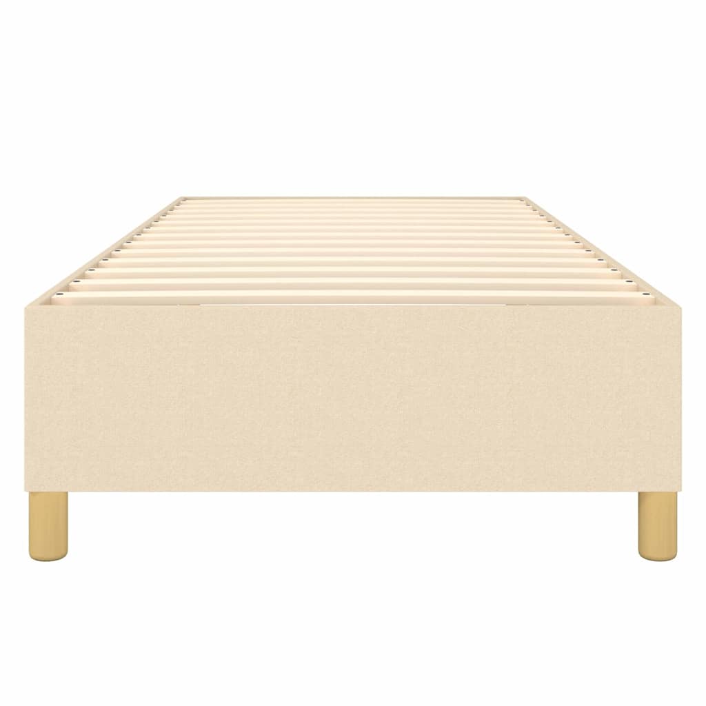 Struttura Letto a Rete a Molle Crema 90x190 cm in Tessuto