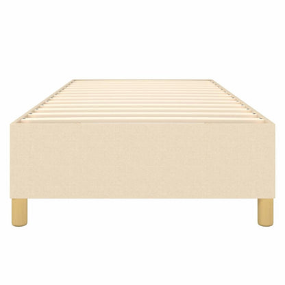 Struttura Letto a Rete a Molle Crema 90x190 cm in Tessuto