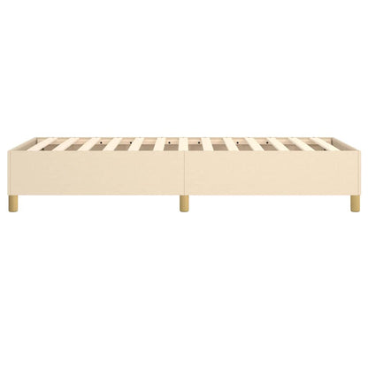 Struttura Letto a Rete a Molle Crema 90x190 cm in Tessuto