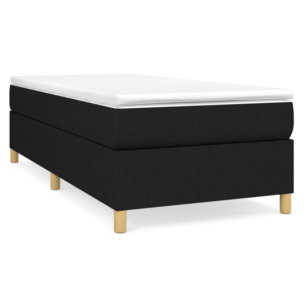 Struttura Letto a Rete a Molle Nero 90x200 cm in Tessuto | homemem39