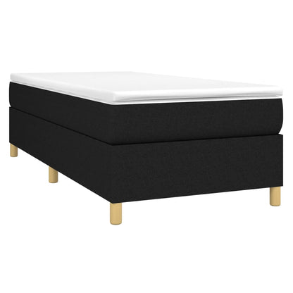 Struttura Letto a Rete a Molle Nero 90x200 cm in Tessuto | homemem39