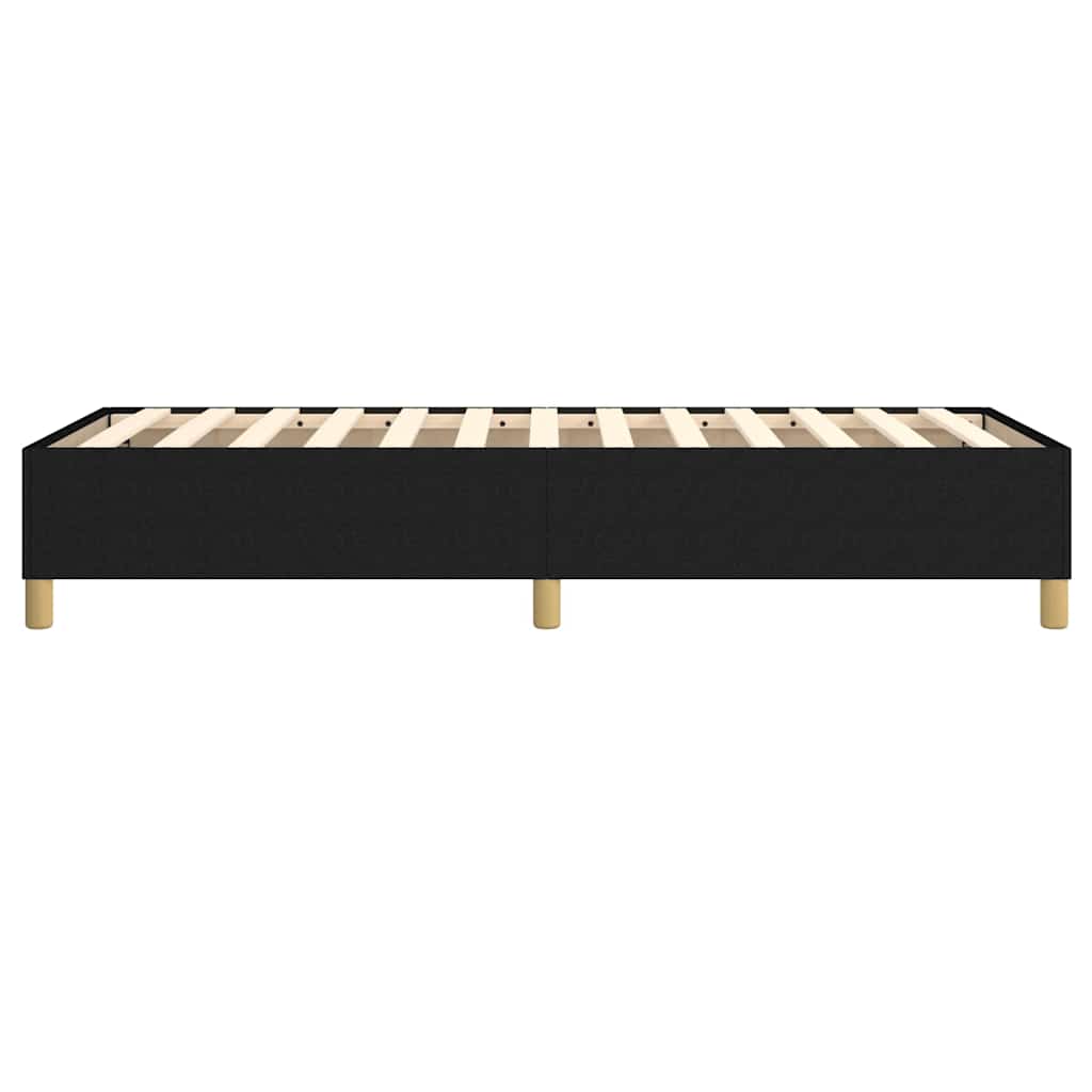 Struttura Letto a Rete a Molle Nero 90x200 cm in Tessuto