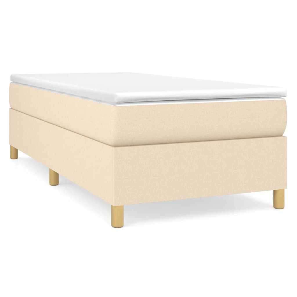 Struttura Letto a Rete a Molle Crema 90x200 cm in Tessuto | homemem39