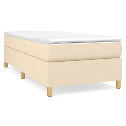 Struttura Letto a Rete a Molle Crema 90x200 cm in Tessuto | homemem39