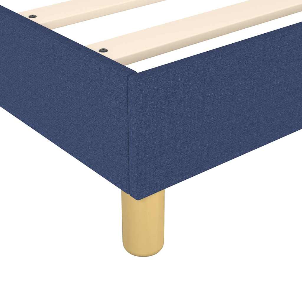 Struttura Letto a Rete a Molle Blu 90x200 cm in Tessuto