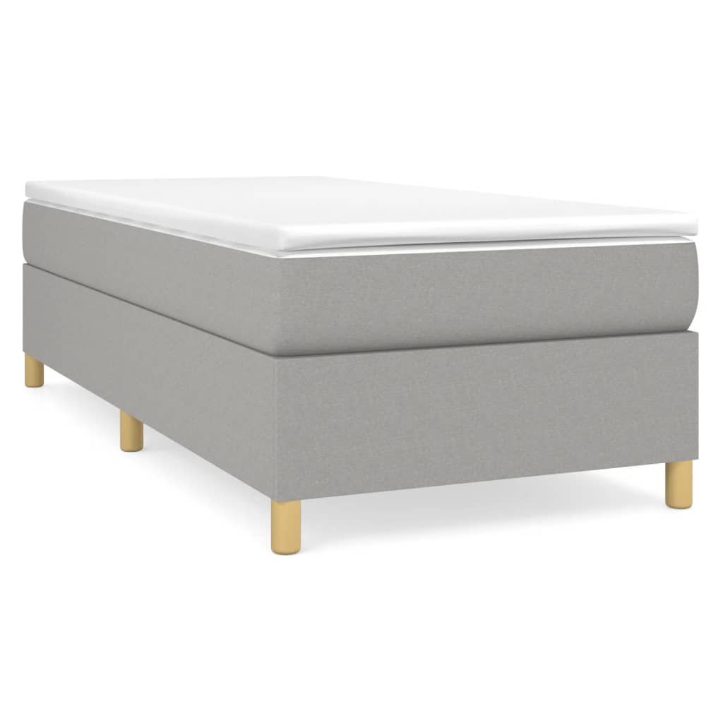 Struttura Letto a Rete a Molle Grigio Chiaro 100x200 cm Tessuto | homemem39