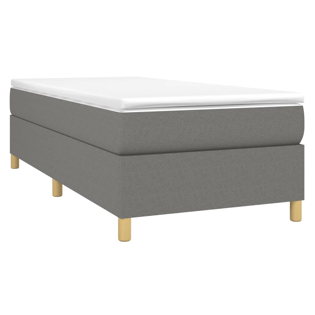 Struttura Letto a Rete a Molle Grigio Scuro 100x200 cm Tessuto | homemem39
