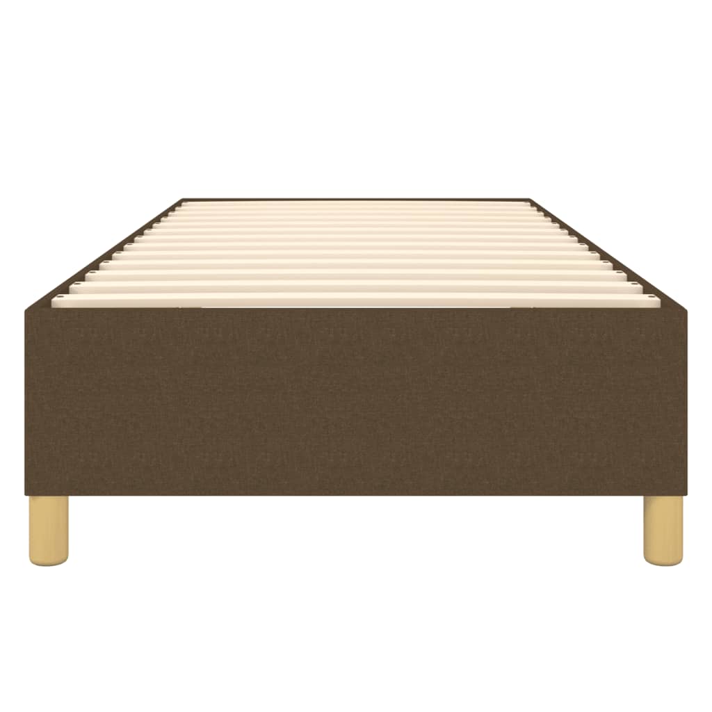 Struttura Letto a Rete a Molle Marrone Scuro 100x200 cm Tessuto | homemem39