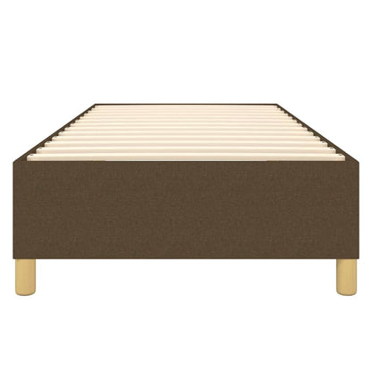 Struttura Letto a Rete a Molle Marrone Scuro 100x200 cm Tessuto