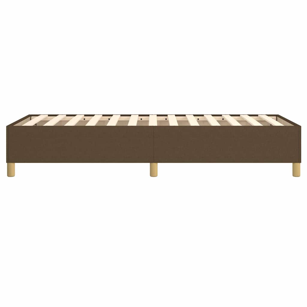 Struttura Letto a Rete a Molle Marrone Scuro 100x200 cm Tessuto