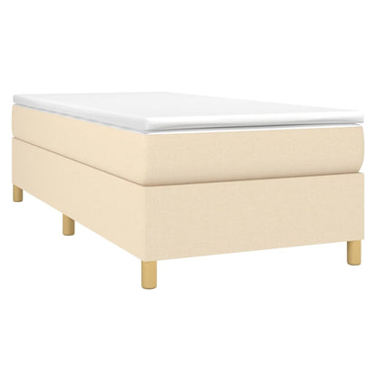Struttura Letto a Rete a Molle Crema 100x200 cm in Tessuto | homemem39