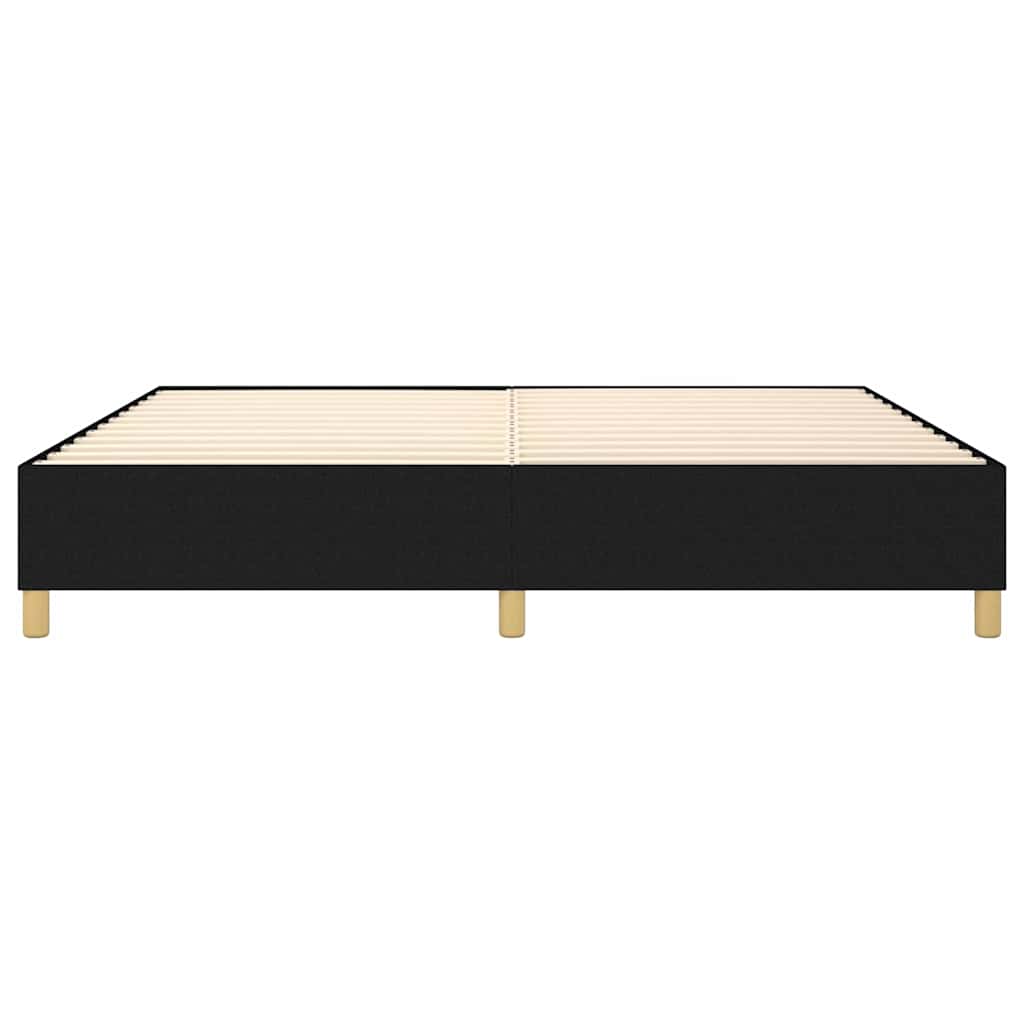 Struttura Letto a Rete a Molle Nero 140x190 cm in Tessuto