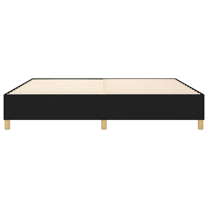 Struttura Letto a Rete a Molle Nero 140x190 cm in Tessuto